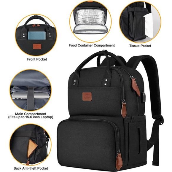 Lunch Backpack for Women, Insulated Cooler Backpacks, 15.6  display picture 1
